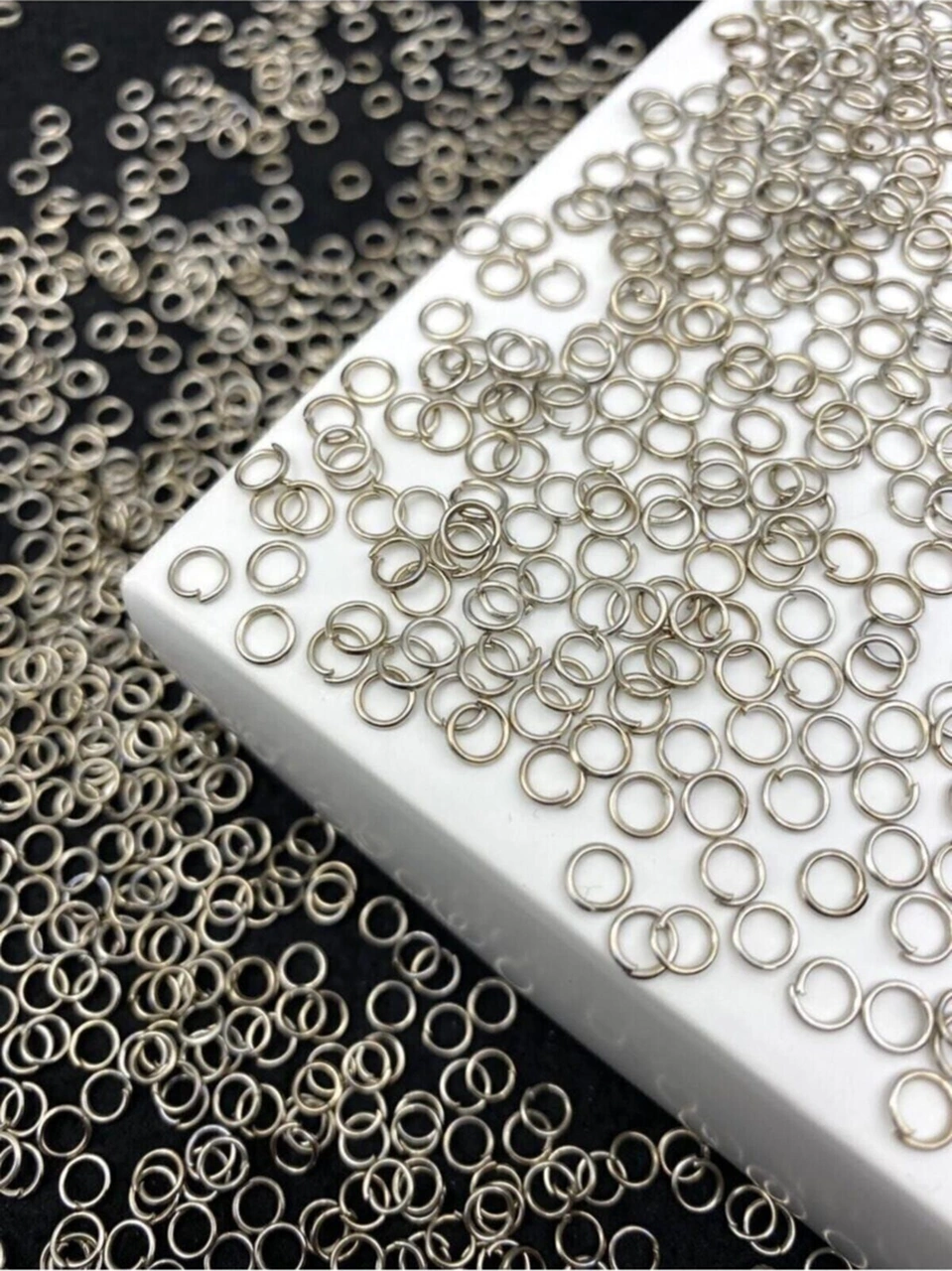 25gr Nikel / Gümüş Renk 5mm Metal Takı Yapım Halkası ,klips Halka 500 Adet