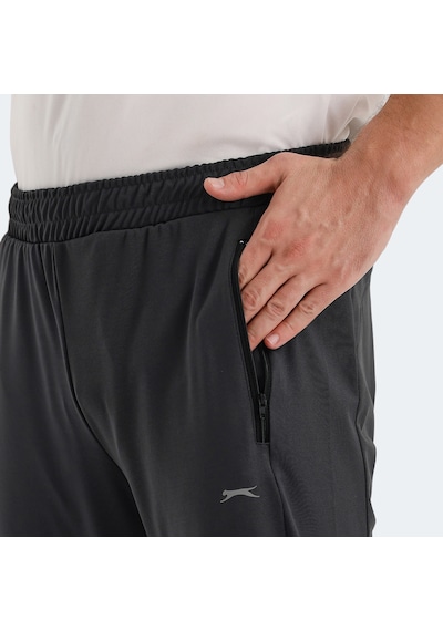 Slazenger RANJEET Erkek Fermuar Cepli Koyu Gri Eşofman Altı