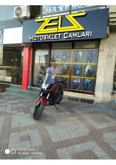 12-15 Honda Nc700X Nc750X Uzun Ön Cam Zeus Açık Füme 55cm 4mm