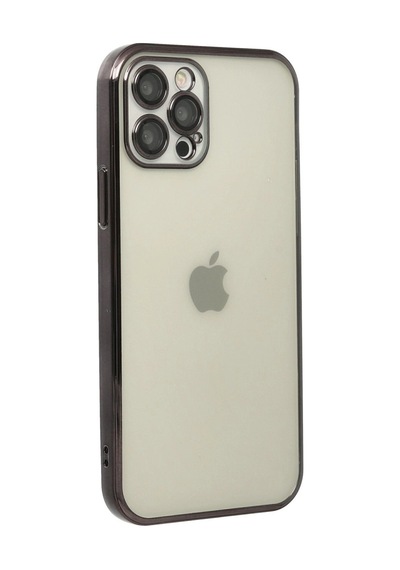 Apple Uyumlu iPhone 12 Pro Kılıf Kamera Korumalı Lensli Silikon Siyah\