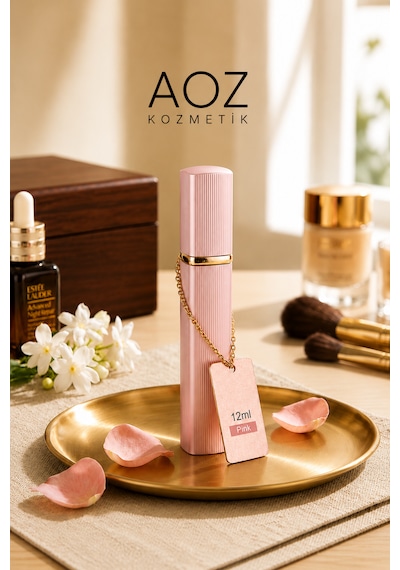 Pembe Parfüm Dolum Seti Doldurulabilir Mini Parfüm Şişesi Cep Parfüm Şişesi Taşınabilir Parfüm Şişesi 12ml
