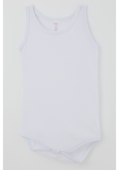 Breeze Kız Çocuk Çıtçıtlı Atlet Zıbın Body Basic 1-3 Yaş , Beyaz