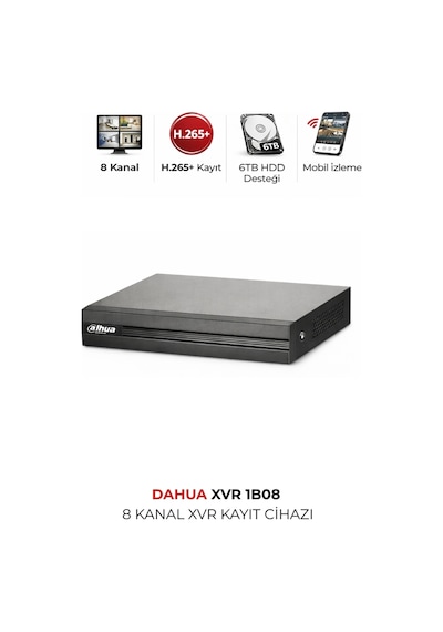 Xvr1b08ı-t 8 Kanal Dvr Kayıt Cihazı 2mp Kamera Destekli
