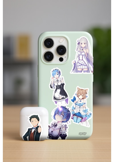 Re Zero Anime Sticker Paketi 20 Adet Çok Renkli