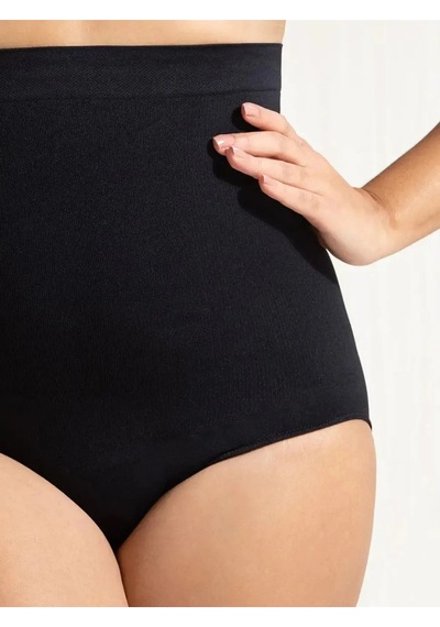 Genculus Kadınlar İçin Günlük Konforlu Korse Slip Yüksek Bel Basen Siyah
