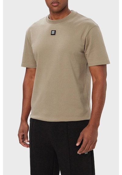 Hugo Logolu Bisiklet Yaka % 100 Pamuk Regular Fit T Shirt Erkek T Shirt 50505201 928 Bej