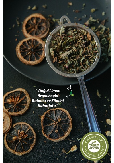 Yörem Afyon Meşhur Muğla Yeni Mahsul Güneşte Kurutulmuş Yaprak Limonlu Melisa Arı Otu 30gr.