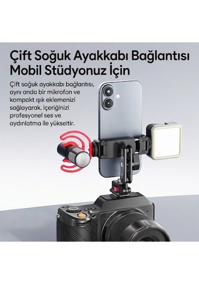 Ulanzi Ma56 4 İn 1 Metal Telefon Tutucu Tripod Aparatı - S042
