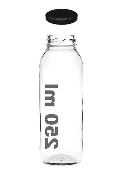 250 Ml Metal Kapaklı 6 Adet Şeffaf Meyve Suyu Şişesi, Pratik Kullanım 0