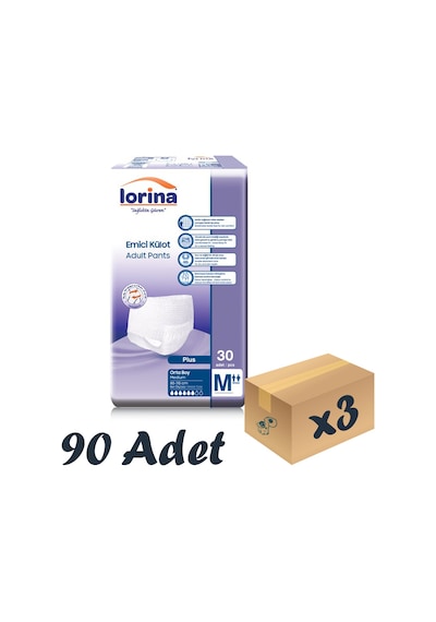 Lorina 6 Damla Yetişkin Emici Külot M 3 x 30'Lu