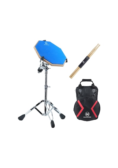 Maxword Dd-239bl Pro Bateri Davul Çalışma Pedi Seti Drum Practice Pad Full Set