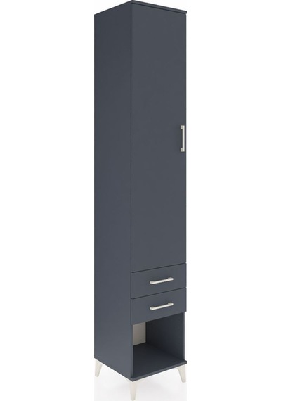 Hyperion Dolap 3 Raflı 2 Çekmeceli Tek Askılı 44x44x243 Antrasit-antrasit Antrasit Hyperion Dolap 3 Raflı 2 Çekmeceli Tek Askılı 44x44x243 Antrasit-antrasit Antrasit