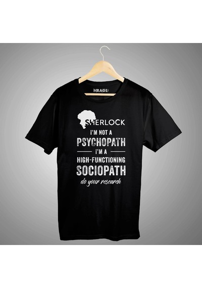 Startmore Sherlock Psychopath Tişört Siyah