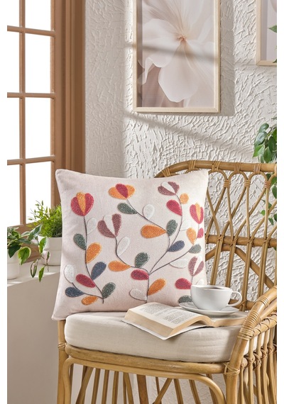 Soft Kadife Baskılı 43 X 43 Cm Kırlent Kılıfı Lale
