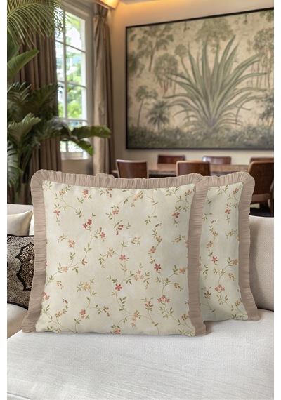 Çiçekli Bahar Dal Saçaklı Yastık Kılıfı - Romantik Floral Krem Yeşil Vizon Püsküllü Kırlent Kılıfı Puslu Kanyon Opal Çiçekli Bahar Dal Saçaklı Yastık Kılıfı - Romantik Floral Krem Yeşil Vizon Püsküllü Kırlent Kılıfı Puslu Kanyon Opal