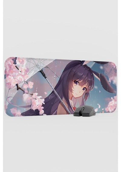 Bunny Girl Senpai Anime V4 - 70x30 Xl Gaming Kauçuk Kaymaz Taban Mouse Pad Fare Altlığı