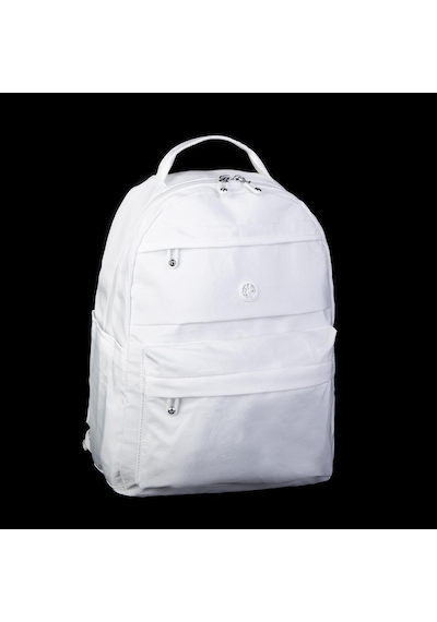 Nas Bag Extra Hafif Su Geçirmez Çok Gözlü Waterproof Unisex Sırt Çantası 30x40 Cm Beyaz