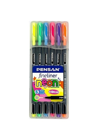 Pensan 6300 Fineliner Neon Pvc Kutu