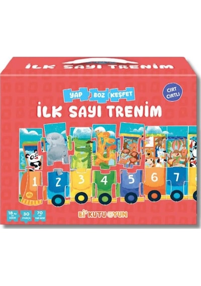 İlk Sayı Trenim - Cırt Cırtlı Yapboz ve Kitap Seti - 7 Kitap Takım - Halil İbrahim Öztürk - Bi Kutu Oyun Yayınevi