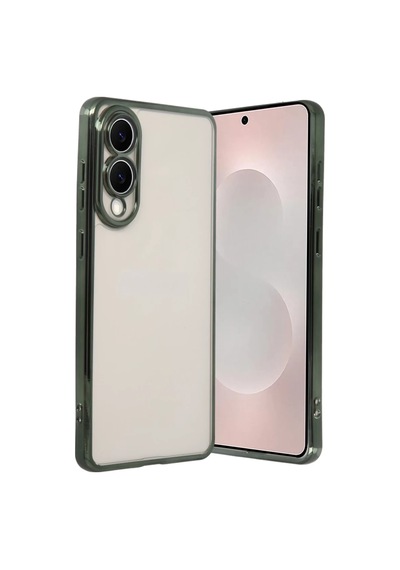 Samsung Galaxy S25 Uyumlu Edge Lensli Silikon - Yeşil