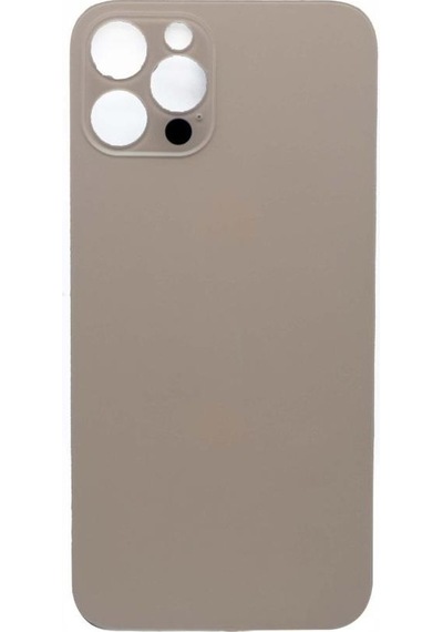 Apple Uyumlu iPhone 12 Pro Logolu Arka Pil Batarya Kapağı - Lens Hariç Gold