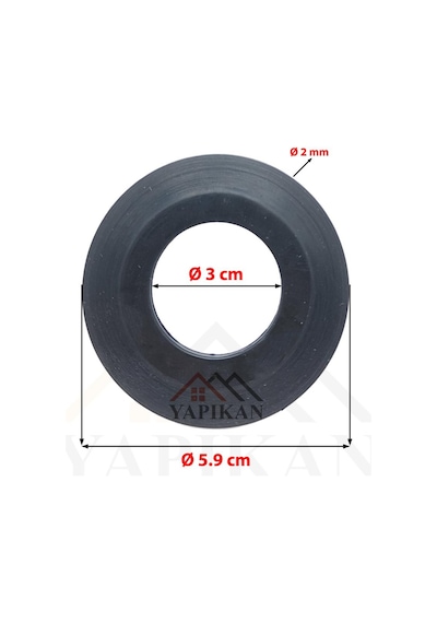Japar Gömme Rezervuar İç Takım Boşaltma Grubu Contası 3x5.9 Cm Siyah