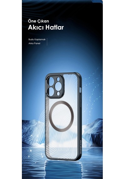 Dux Ducis Apple İphone Uyumlu 12 Pro Aimo Series Mag Safe Premium Buzlu Sert Pc-tpu Kılıf- 5775
