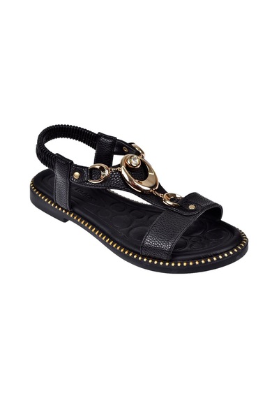 Castle Black Comfort Kadın Sandalet Cb-35307 Siyah Siyah