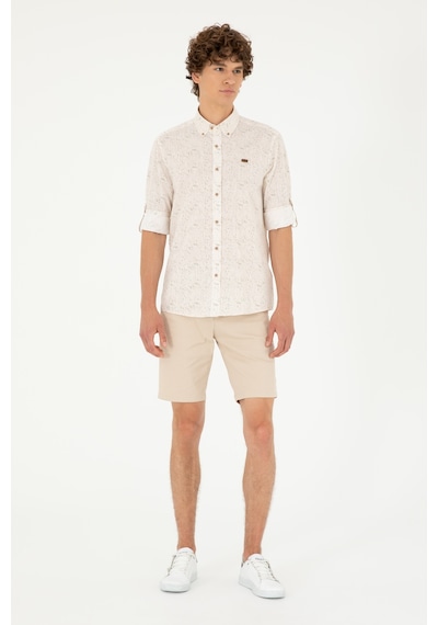 U.s. Polo Assn. Erkek Haki Gömlek Desenli 50288660-vr027 Haki