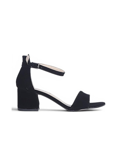 Ayakcenter Byn Ayışığı By38 Süet Siyah Kadın 7 Cm Topuklu Sandalet