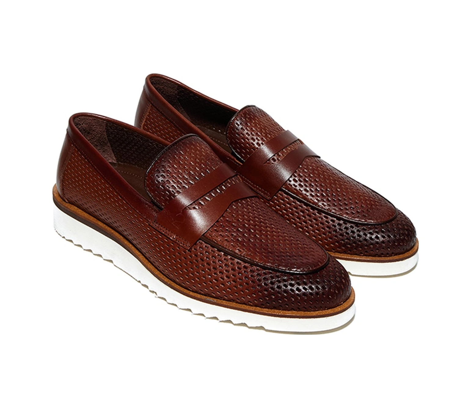Bestello Bağcıksız Zımbalı Eva Taban Loafer 331-666 Erkek Ayakkabı Taba