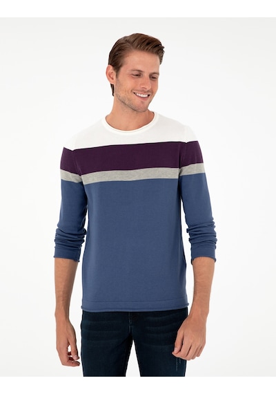 Pierre Cardin Erkek İndigo Kazak /triko 50296449-vr028 İndigo