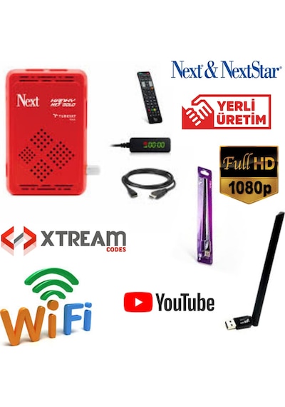 Next Kanky Gold Mini Full Hd Yedek Kumandalı Uydu Alıcısı + Wifi Anteni