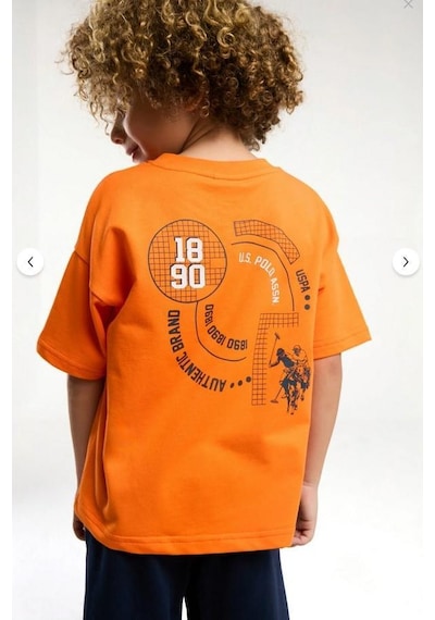 Aykidsclup U.s. Polo Assn Erkek Çocuk Turuncu Bermuda Takım 2053-