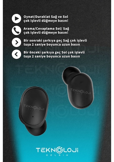 Teknoloji Gelsin TG-E6S Bluetooth 5.4 Kulak İçi Kulaklık