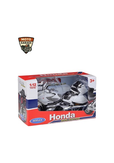 Honda Goldwing Maket - 1:12 Welly Beyaz Touring Serisi