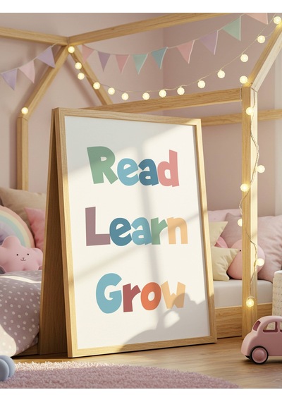 Read Learn Grow Dijital Baskı Poster V6 Çerçevesiz