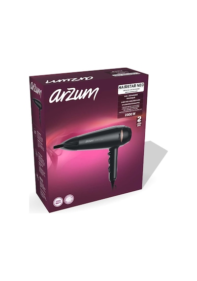 Arzum AR5134 Hairstar Neo Saç Kurutma Makinesi 2300 W, Soğuk Hava Fonksiyonu, Siyah