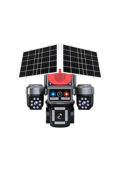 Hieasy App 4 Kamera 12mp 4k Aov Esim 4g Gece Renkli Görüş İnsan Takibi Solar Ptz Akıllı Kamera