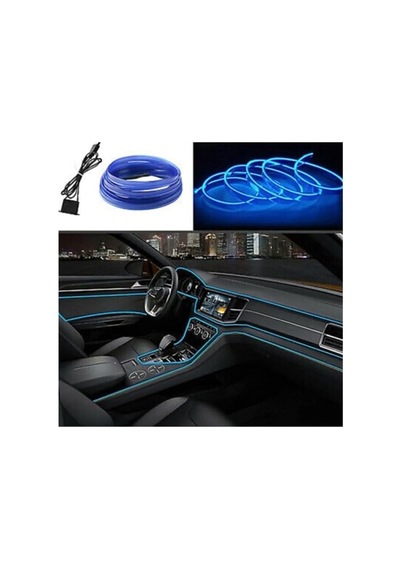 Araç Içi Torpido Led Şerit Led Ip Led Neon Buz Mavisi Ice Blue 2 Metre