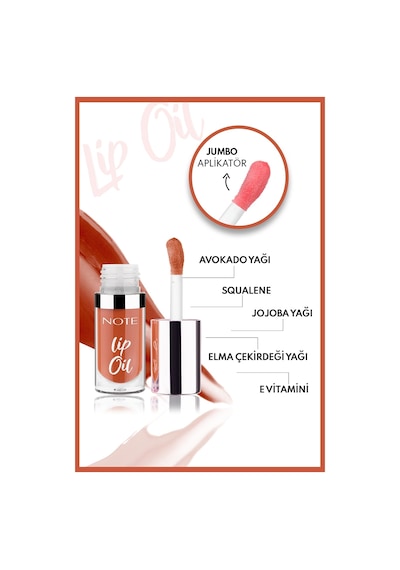 Note Cosmetique Lip Oil Nemlendirici ve Parlatıcı Dudak Bakım Yağı - 50 Creamy Caramel - Kahverengi