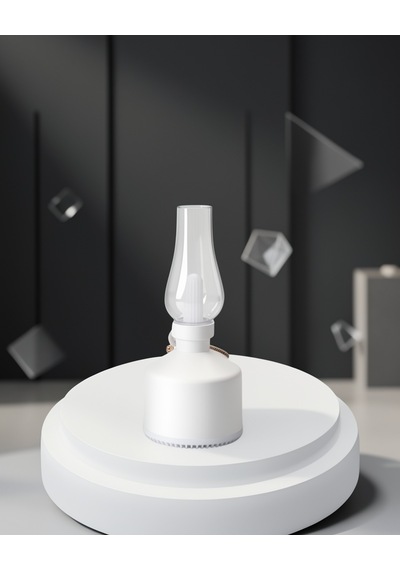 Retro Gaz Lambası Tasarımı Led Atmosfer Işıklı Nemlendirici