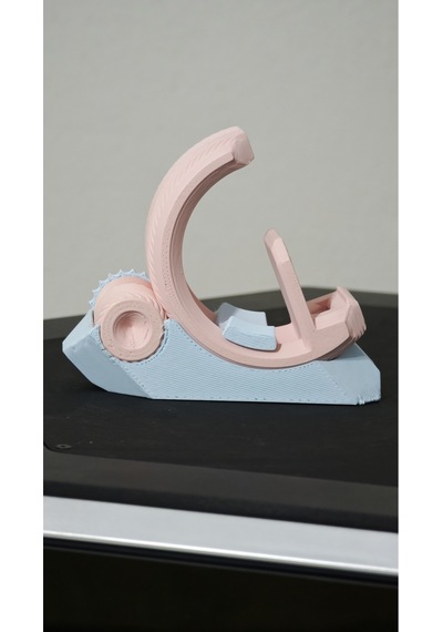 Morfem3d Pembe - Mavi Ayarlanabilir Cep Telefonu Standı Masaüstü Telefon Tutucu