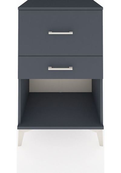 Hyperion Komodin 2 Çekmeceli 60x44x96 Antrasit-antrasit Antrasit