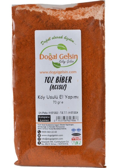 Doğal Gelsin Acısız Toz Biber - 70 gr