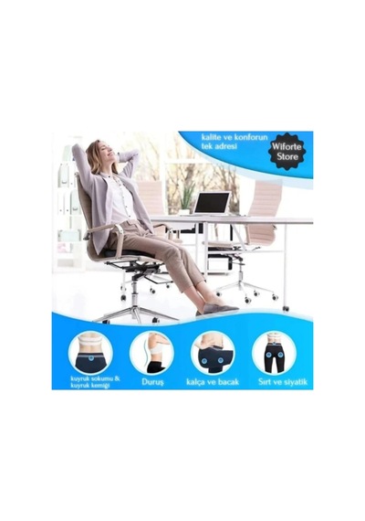 Ortopedik Sırt Ve Oturma Destek Minderi Seti Visco Bel Yastığı Ve Kuyruk Sokumu Destekli Oturma Minderi Ofis, Araç Ve Ev Kullanımı Için Ergonomik Konfor Seti