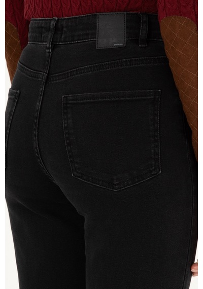 U.S. Polo Assn. Kadın Siyah Slim Flare Fit Jean Pantolon 50290901-DN0027