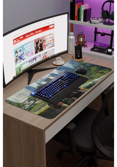 The Last Of Us Kaymaz Dikişli Kauçuk Oyuncu Mousepad V5 - 90x40 Xxl Gaming Mouse Pad Fare Altlığı