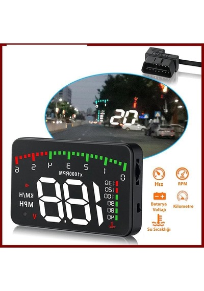 Ayrex Dailytech Hud Head Up Display 3.5 İnç Obd Sanal Gösterge Paneli