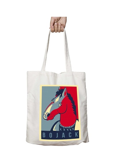 Art Hediye In Bojack We Trust İki Tarafı Kalıcı Baskılı Yıkanabilir Okul Plaj Omuz Bez Çantası Çok Renkli